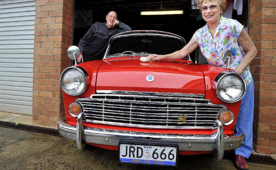 John and Nella Devoy of Goonellabah with their 1963 Datsun Bluebird. They have lovingly restored the car and still drive it every day. John and Nella Devoy of Goonellabah with their 1963 Datsun Bluebird. They have lovingly restored the car and still drive it every day.